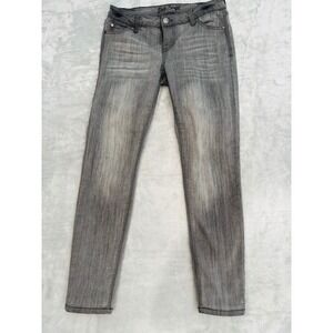 Celebrity Pink Gray Mid Rise Ankle Skinny Jeans Juniors Size 7 Stretch GUC